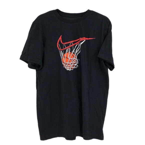 Nike Black & Orange Basketball Graphic Tee | Regular Size L - Picture 1 of 6